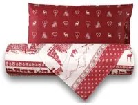 Completo letto 1 piazza e mezza Country bordeaux