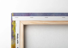 Quadro su tela – Ragazza in abito giallo in un campo di lavanda