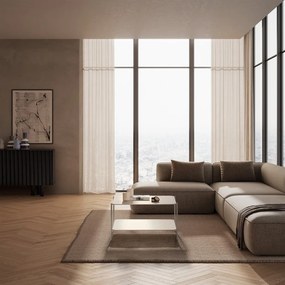 Tavolino da salotto color crema in metallo 70x73 cm Beatrix – MOME