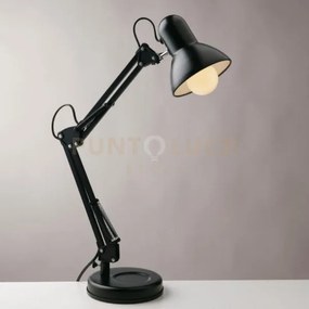 Lampada da lettura architetto nera con base di appoggio e fissaggio...