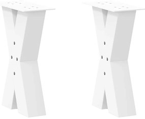 Gambe Tavolino Caffè A X 2 Pz Bianco 38x(42-43) Cm Acciaio /