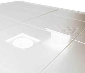 CALIGOLA - set tavolo in alluminio e teak cm 150 x 90 x 74 h con 6 sedie Alma