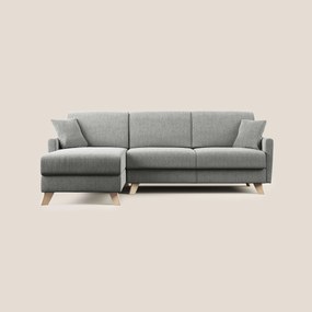 Edgar divano letto angolare in tessuto felis impermeabile T03 grigio chiaro