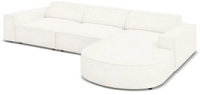 Divano angolare beige in tessuto bouclé (angolo destro) Jodie - Micadoni Home