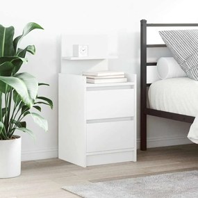 Comodino Con 2 Cassetti Bianco 38x34x80 Cm /