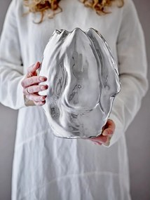 Vaso argentato in gres (altezza totale 29 cm) Bobby – Bloomingville