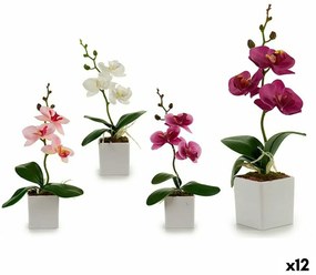 Pianta Decorativa Orchidea Multicolore Plastica 8 x 27 x 15 cm (12 Unità)