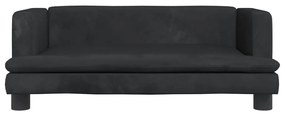 Lettino per cani nero 80x45x30 cm in velluto