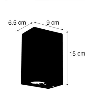 Lampada da parete intelligente ruggine IP44 incl. 2 GU10 Wifi - Baleno