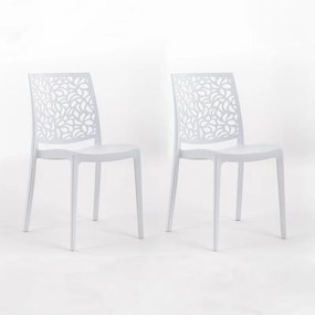 Sedia da giardino London Stone NEW GARDEN bianco, set da 2 pezzi