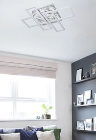 Plafoniera LED design Sarita, bianco 70x60 cm, luce naturale NOVECENTO