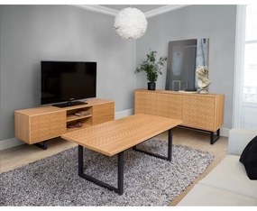 Tavolo TV in rovere Camden Herringbone - Woodman
