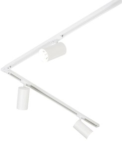 Sistema di illuminazione a binario moderno con 5 faretti bianchi monofase GU10 70mm - Iconic Jeana Luxe