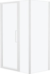 Fisso in linea Record L 50 x H 195cm, Sp. 6 mm vetro smerigliato profilo bianco