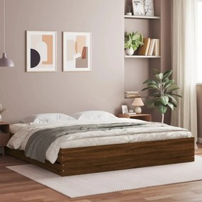 Giroletto Cassetti Rovere Marrone 160x200 Cm Legno Multistrato /