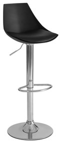 Sgabelli da bar neri ad altezza regolabile in similpelle in set di 2 (altezza seduta 56,5 cm) - Casa Selección