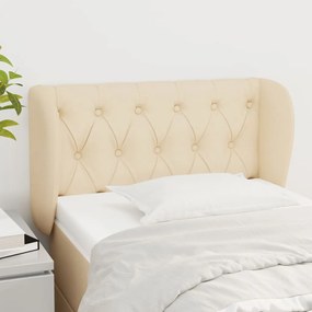 Testiera Ad Orecchio Crema 83 X 23 X 78/88 Cm İn Tessuto /