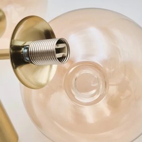 Lampadario a sospensione con filo ROLLO 1xG9/5W/230V oro/fumé beige