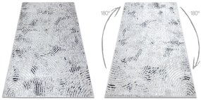 Tappeto MEFE moderno  8725 cerchi impronta digitale - Structural due livelli di pile grigio