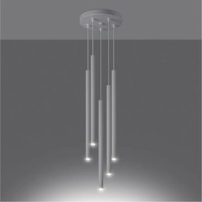 Lampadario bianco in metallo ø 25 cm Fideus – Sollux