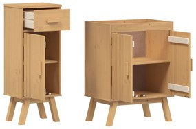 Set di mobili per bagno 2 pezzi in legno massello di pino