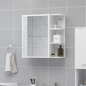 Armadietto A Specchio Bianco 62,5x20,5x64 Cm Legno Multistrato /
