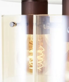 Brilliant - Plafoniera PETJE 5xE27/40W/230V Ø 52 cm marrone/fumé