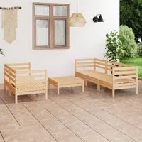 Set Divani da Giardino 6 pz in Legno Massello di Pino 3082472