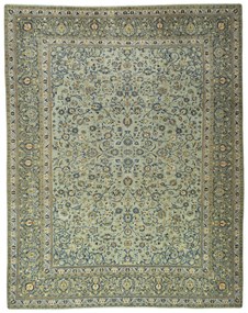 Kashan Tappeto persiano 400 x 310 Verde (Iran) Annodato A Mano