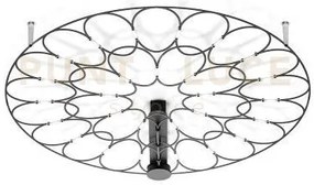 Lafra lampada da soffitto media nera 2700k 2150lm 27w d.70cm dimmer...