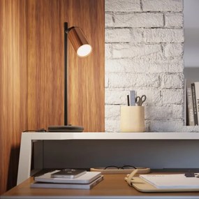 Sollux SL.1381 - Lampada da tavolo WINX 1xGU10/10W/230V nero/rame