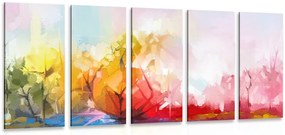 Quadri 5 pezzi – Natura astratta