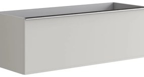 Mobile da bagno sospeso sotto lavabo L 120 x H 40 x P 45.5 cm grigio laccato opaco, 2 cassetti Pixel frame