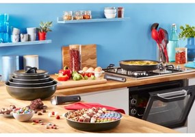 Tefal - Set di pentole 10 pz INGENIO EASY COOK &amp; CLEAN BLACK