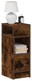 Comodino Con Cassetto Rovere Fumo 25x31x66 Cm /