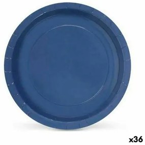Set di piatti Algon Monouso Cartone Azzurro 10 Pezzi 23 x 23 x 1,5 cm (36 Unità)