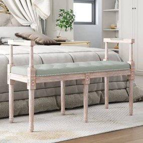 Panca Grigio Chiaro 110x40x70 Cm İn Velluto /