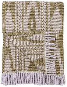 Plaid verde scuro con contenuto di cotone , 140 x 180 cm Zanzibar - Euromant