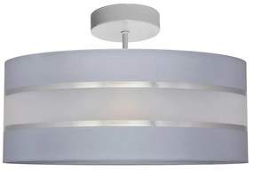 Lampadario a sospensione con supporto rigido HELEN 3xE27/15W/230V grigio/cromo lucido