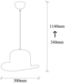 Lampadario su filo SIVANI 1xE27/100W/230V