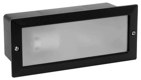 Segnapasso da Incasso IP44 Nero con Base E27