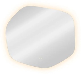 Specchio con illuminazione integrata bagno asimmetrico Meteora SENSEA L 100 x H 90 x P 3 cm grigio / argento