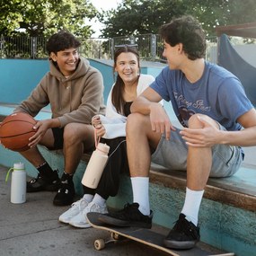 Bottiglia termica in acciaio inox con cannuccia 1l - arancione