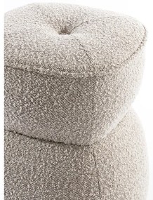 Sgabello in tessuto bouclé beige Leyla - Light &amp; Living