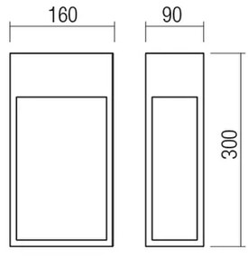 Redo 90603 - Applique LED da esterno STAND LED/20W/230V IP65 antracite
