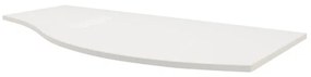 Top per lavabo Vague BADEN HAUS L 103 x H 1.6 x P 51 cm bianco stratificato, verniciato, sx