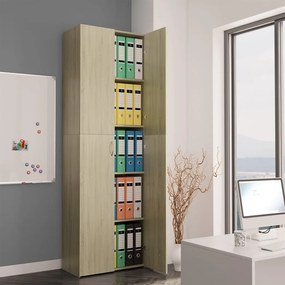 Armadio Per Ufficio Rovere Sonoma 60x32x190cm Legno Multistrato /