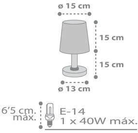 Dalber 82211B - Lampada per bambini STAR LIGHT 1xE14/40W/230V bianca