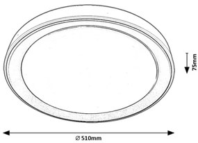 Rabalux 3510-LED RGB Plafoniera dimmerabile EVEREST LED/40W/230V Wi-Fi + telecomando