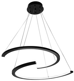 Lampadario LED a sospensione con filo DOUBLEMOON LED/30W/230V nero